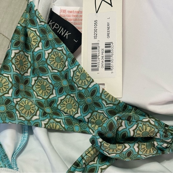 NWT MINKPINK Cintia One Piece Sz Large (US 8) Greenery Adjustable - Picture 8 of 9